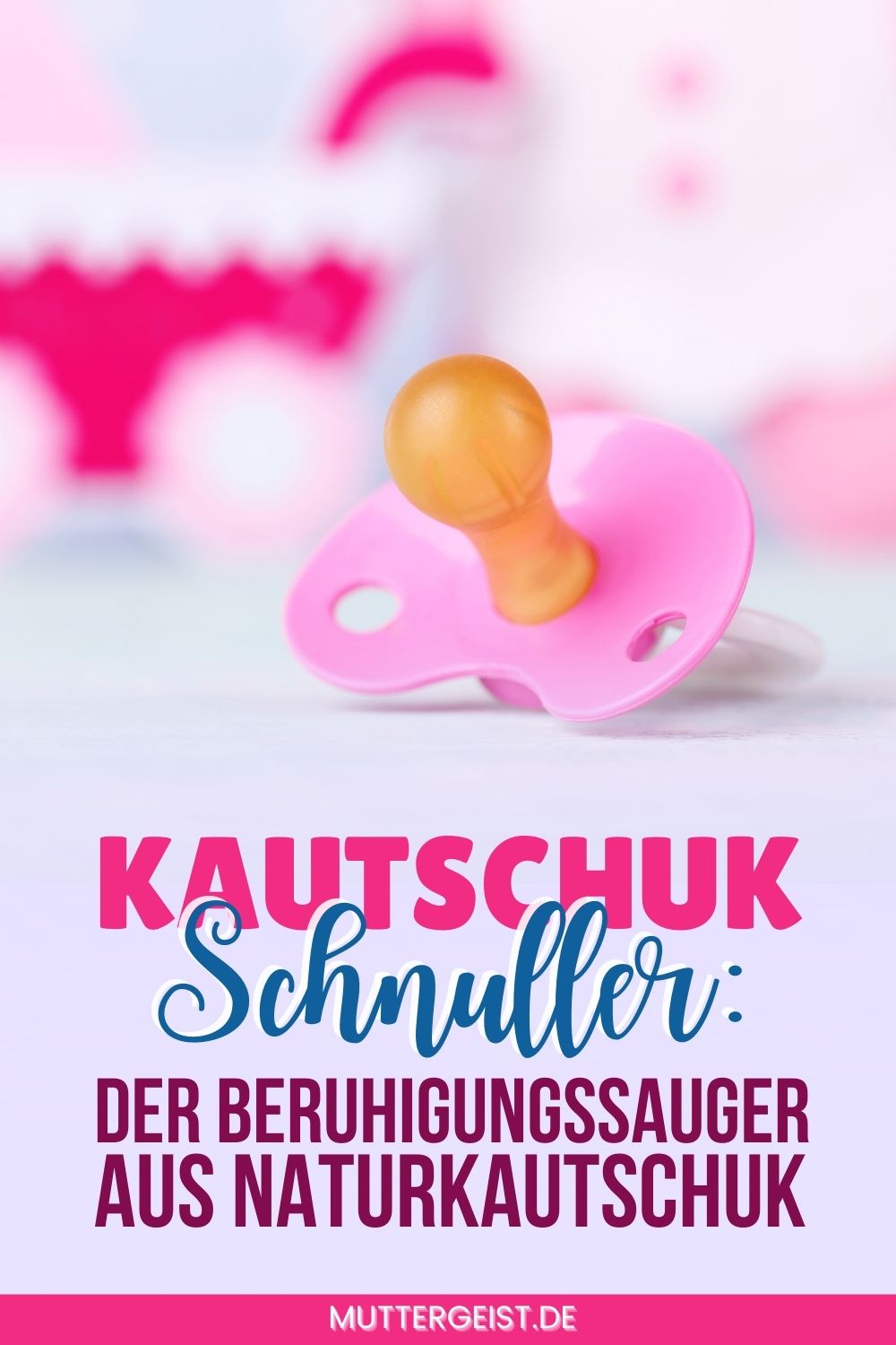 Schnuller Natur Haus Beruhigungssauger Naturkautschuk Rosa Silikon Original Baby 