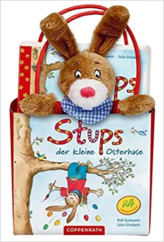 Buch mit Pl&uuml;schfigur