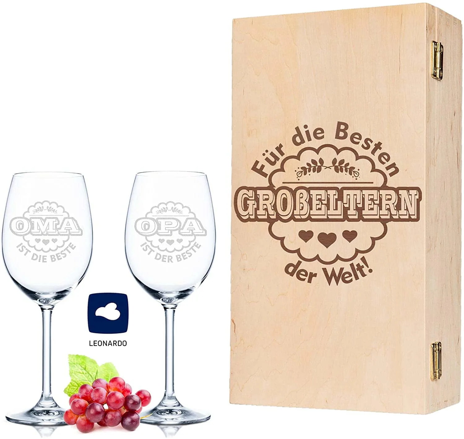 Leonardo Weingläser Oma ist die Beste & Opa ist der Beste