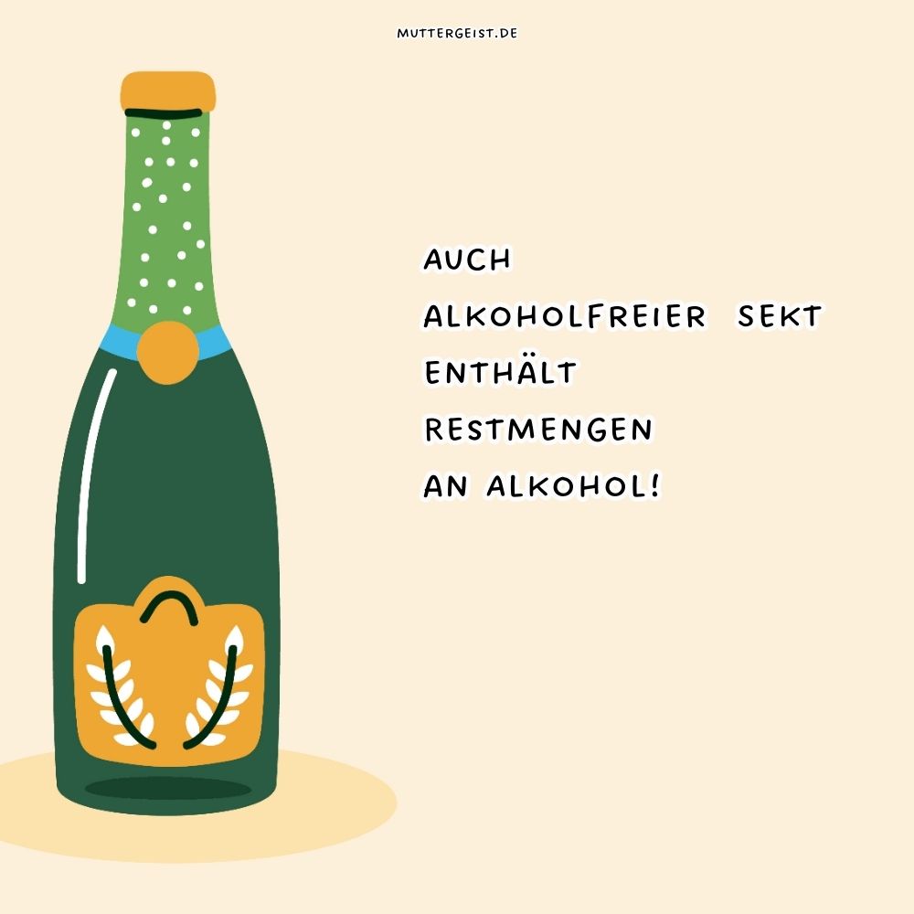 Auch alkoholfreier Sekt enthält Restmengen an Alkohol!