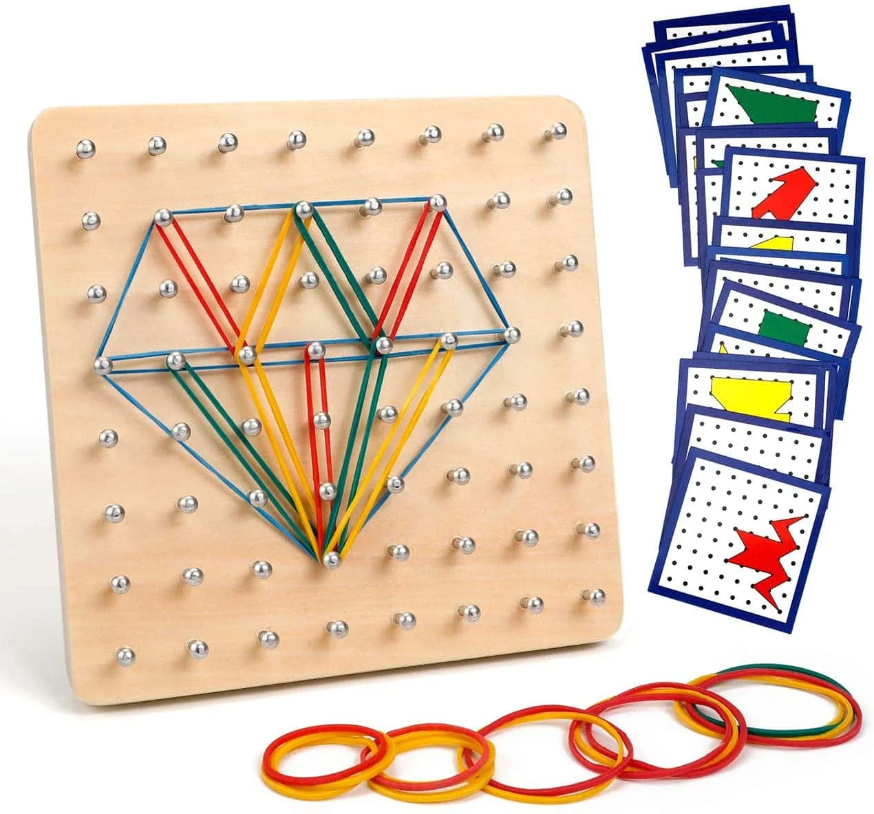 Homealexa Holz Geoboard Set Geometriebrett