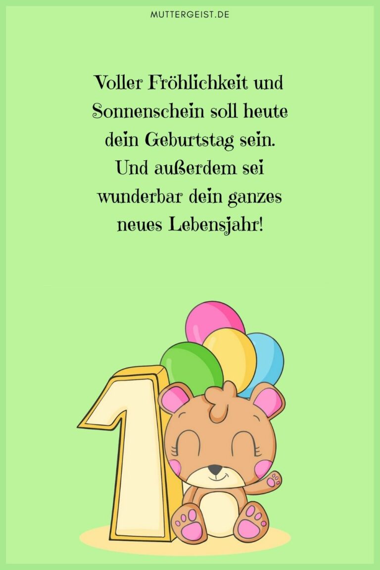 Glückwünsche Zum 1. Geburtstag Die Besten Wünsche Zum Ersten Geburtstag