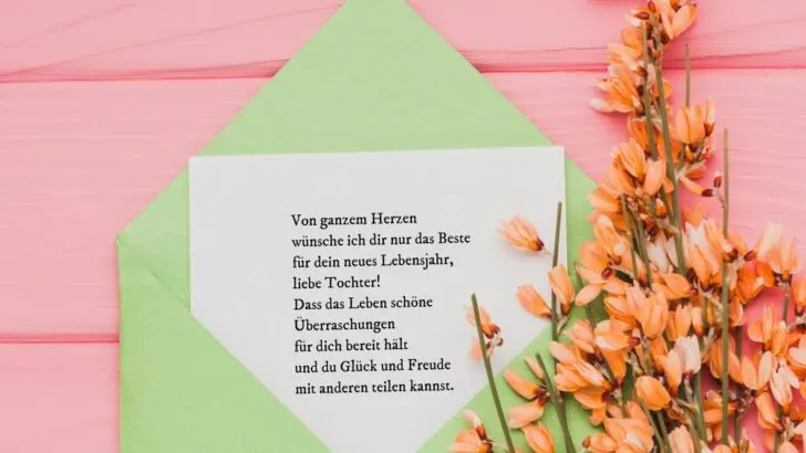 Geburtstagswünsche für die Tochter, die von Herzen kommen