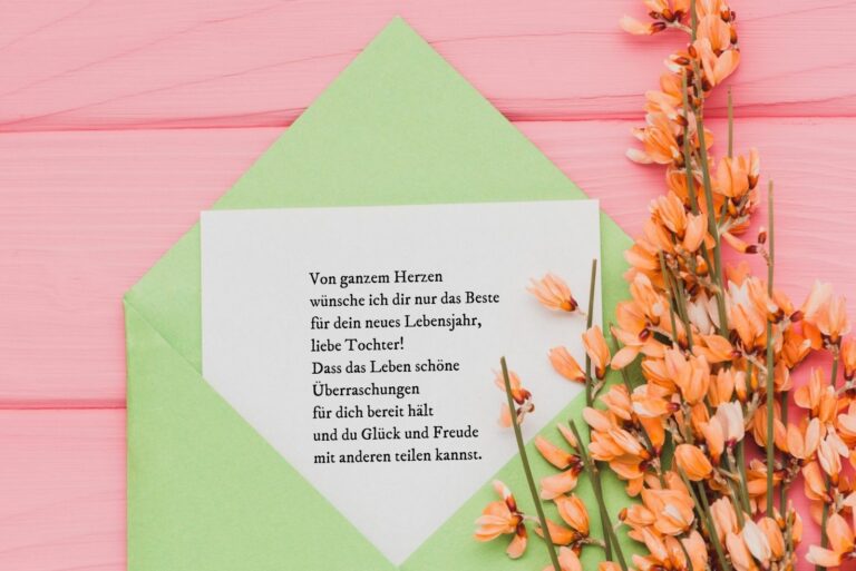 Karte mit einem schönen Geburtstagswunsch für die Tochter