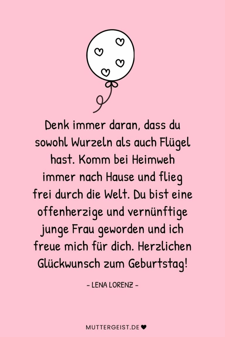 Geburtstagswünsche für die Tochter, die von Herzen kommen