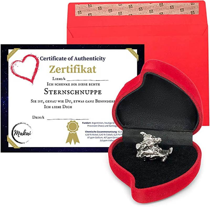 Meteorit Sternschnuppe mit Echtheits-Zertifikat