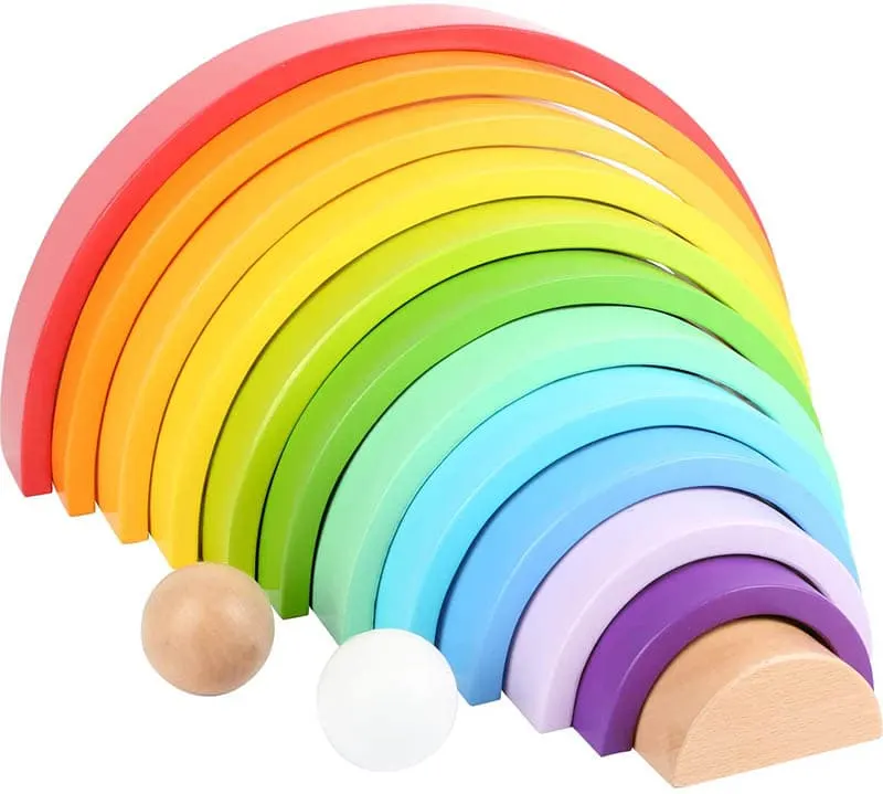 Bausteine "Regenbogen XL" aus Holz