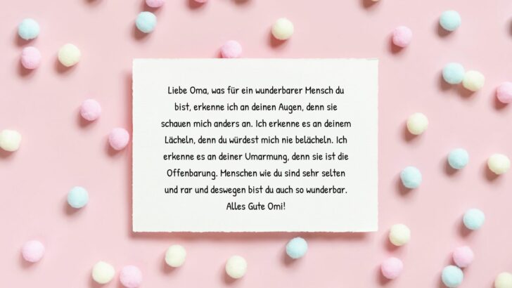 Geburtstagswünsche für deine Oma – Liebe Worte für Großmama
