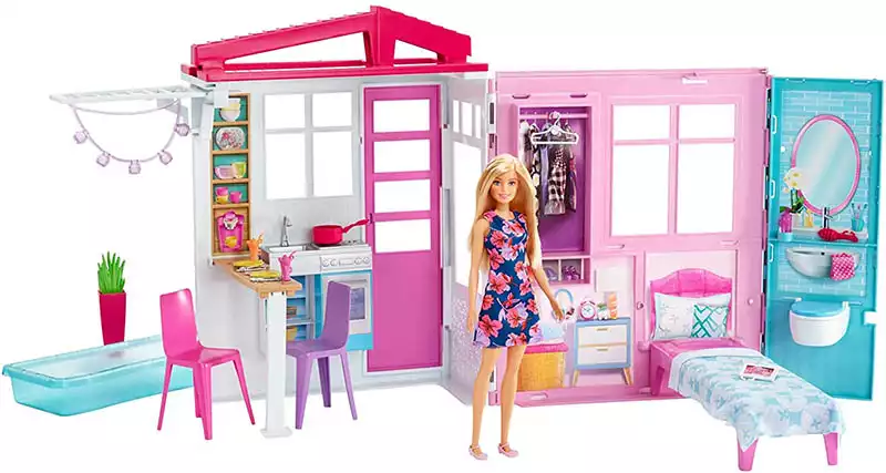 Barbie - Ferienhaus mit Puppe