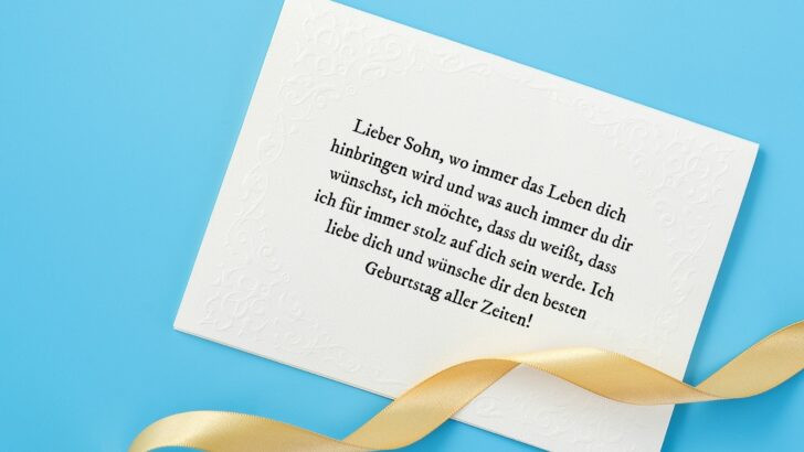 Geburtstagswünsche für deinen Sohn – Lass dein Herz sprechen