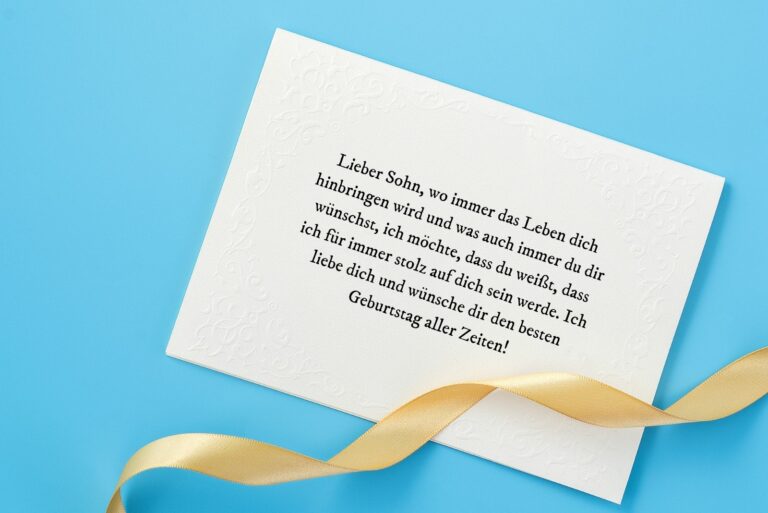 Geburtstagswünsche für deinen Sohn – Lass dein Herz sprechen