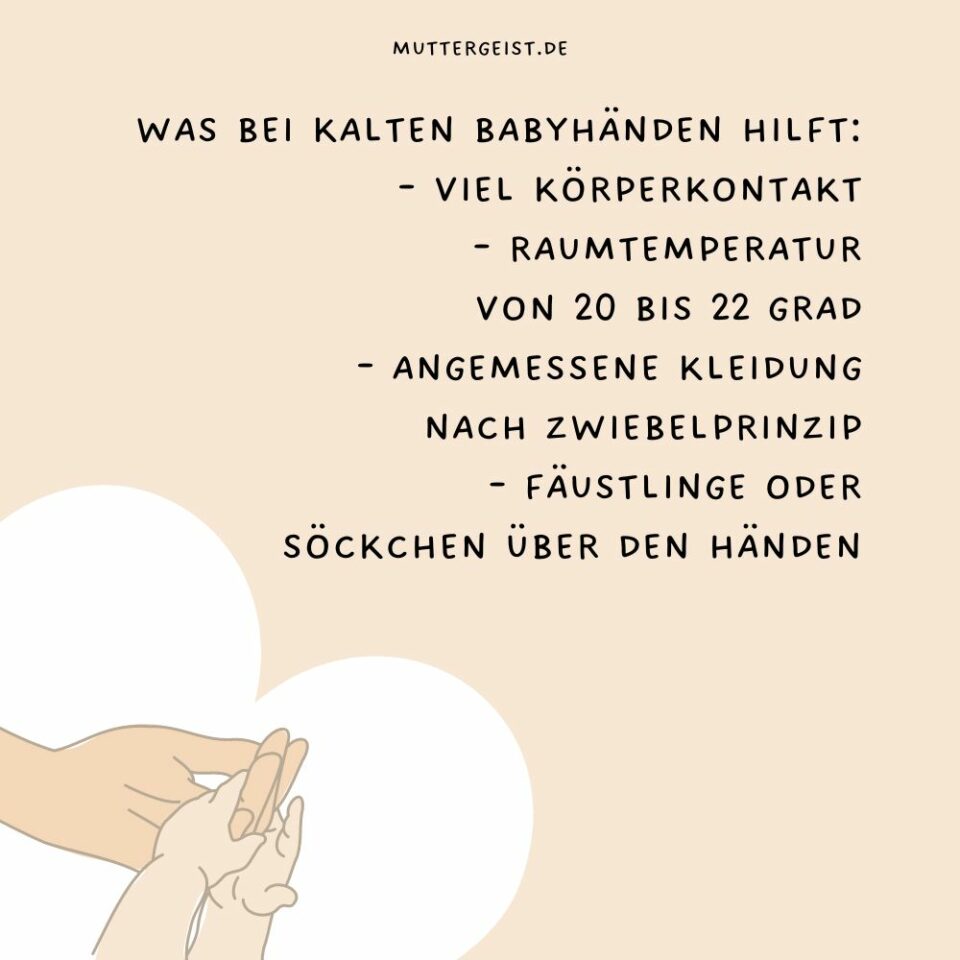 Warum dein Baby kalte Hände hat und was helfen kann