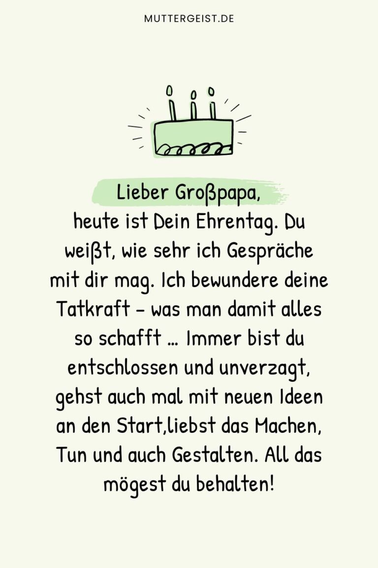Geburtstagswünsche für Opa von Enkeln und Familie