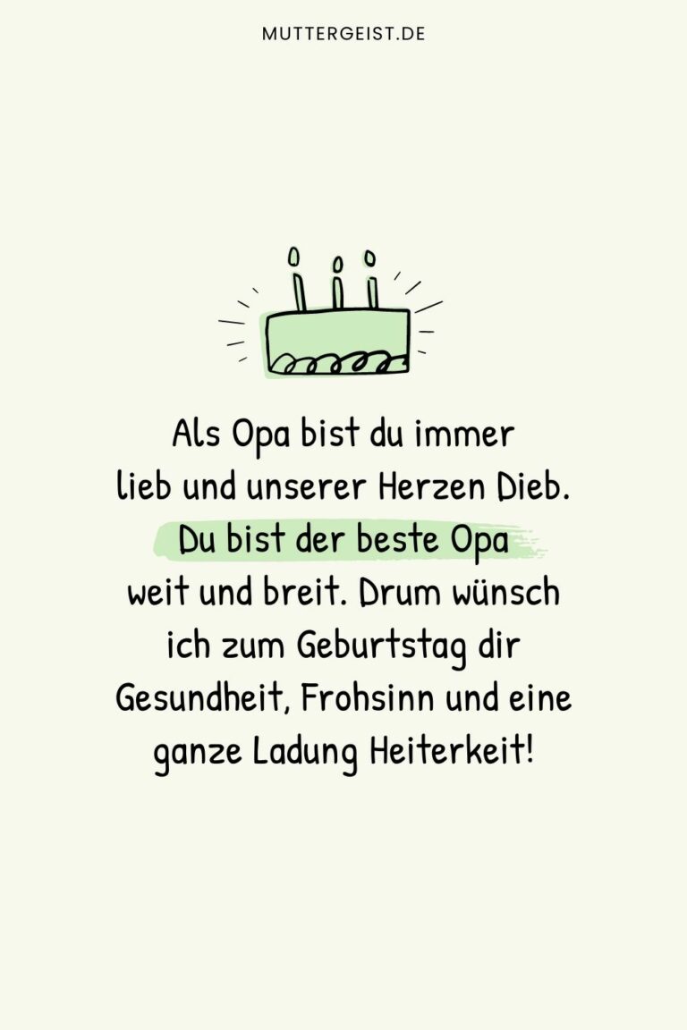 Geburtstagswünsche für Opa von Enkeln und Familie