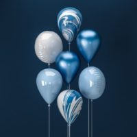 blaue Geburtstagsballons