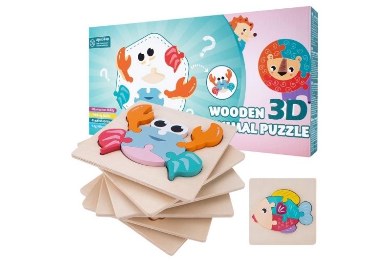 Holzpuzzle Kinderspielzeug nach Montessori