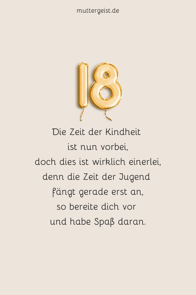 Glückwünsche zum 18. Geburtstag Die herzlichsten Glückwünsche zur