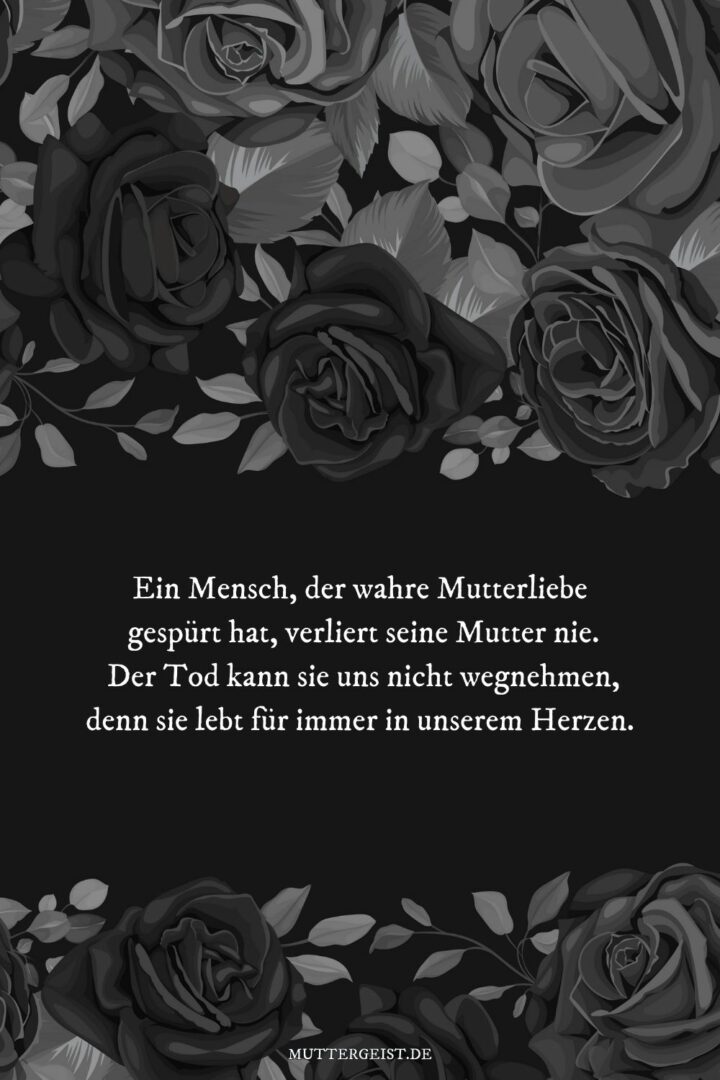 Wenn Eine Mutter Stirbt Gedicht