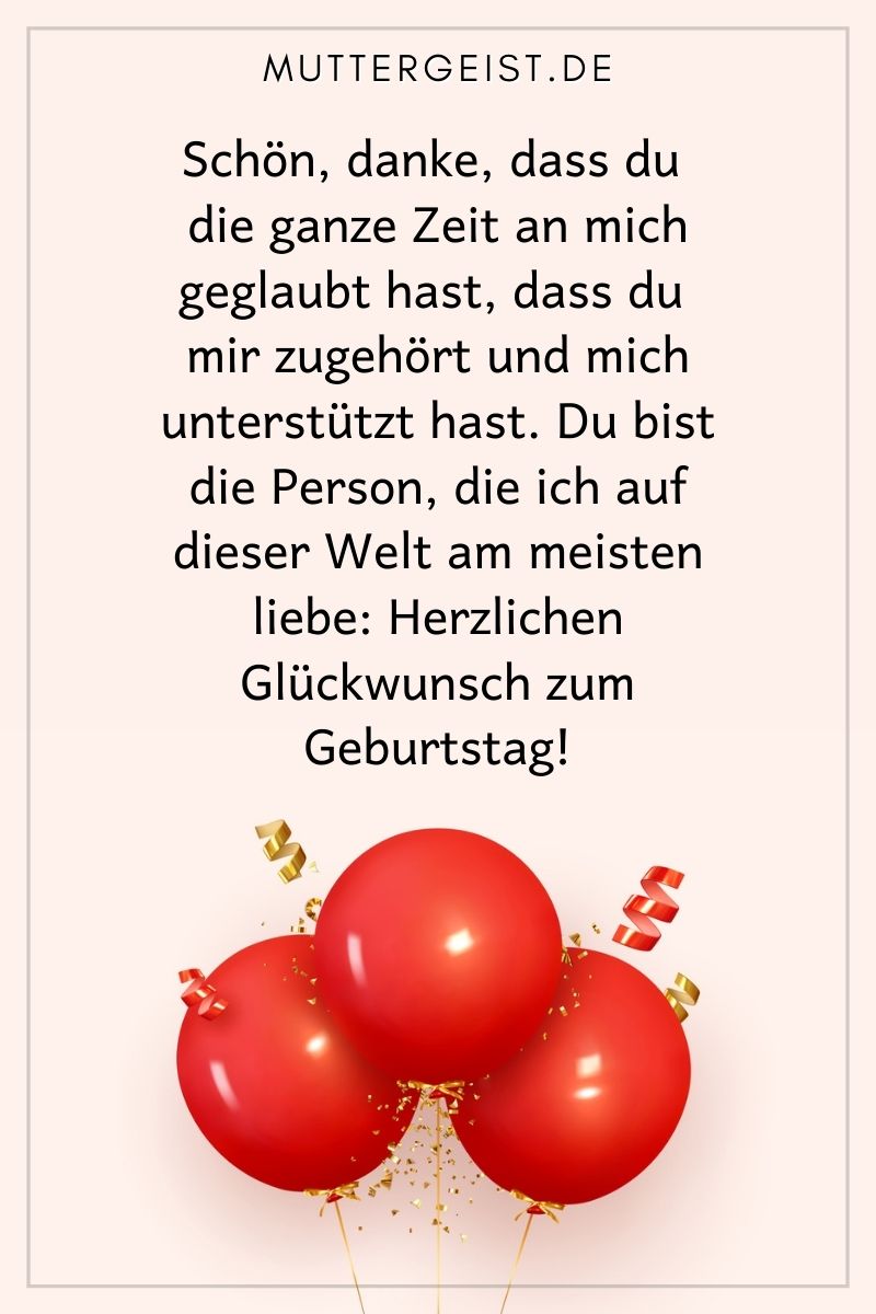 Liebevolle worte zum geburtstag