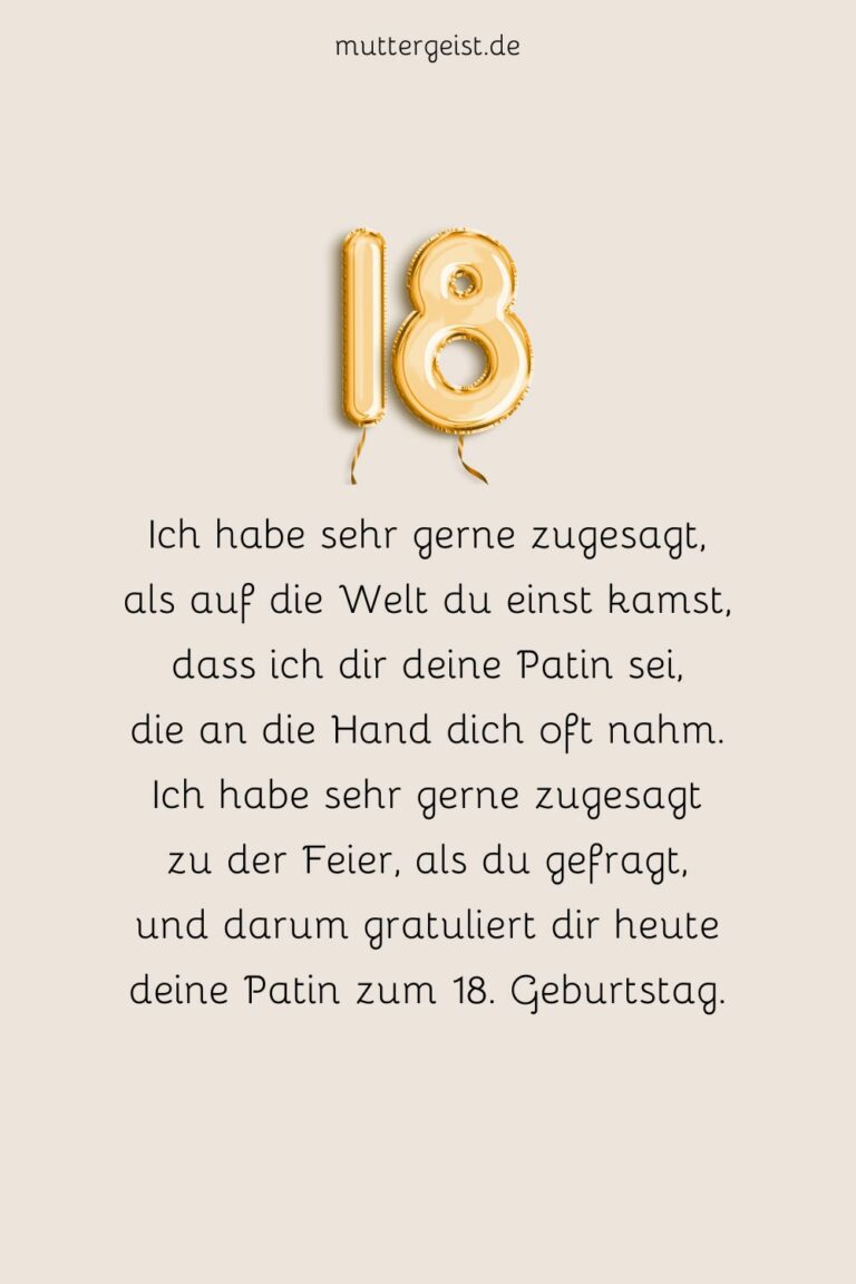 Glückwünsche zum 18. Geburtstag Die herzlichsten Glückwünsche zur