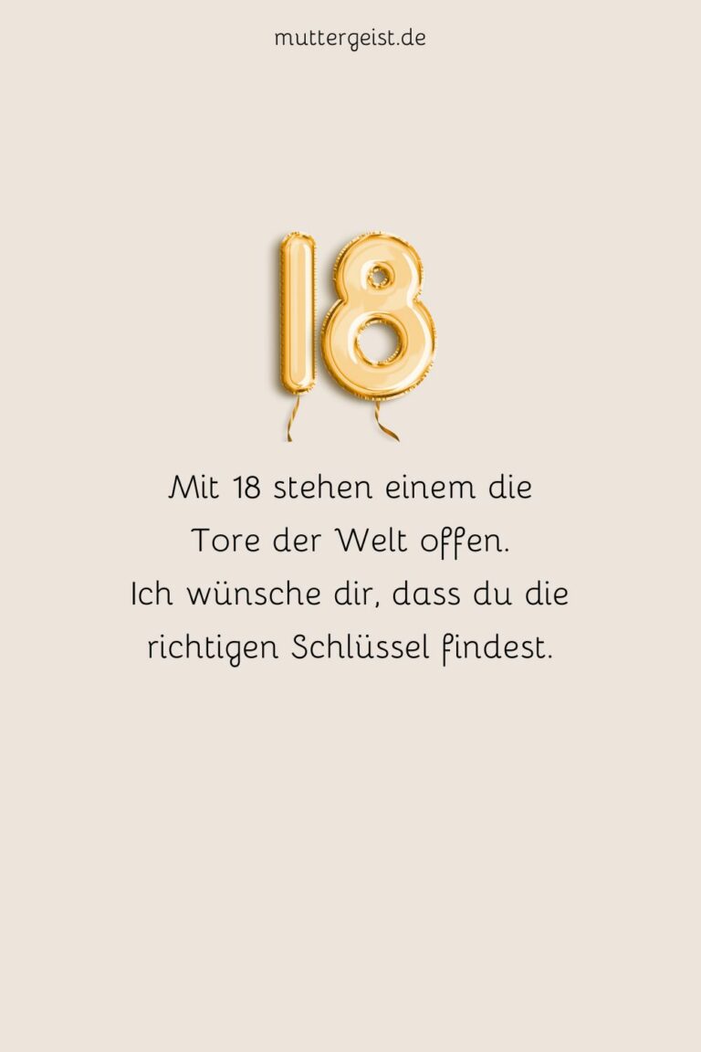 Glückwünsche zum 18. Geburtstag Die herzlichsten Glückwünsche zur