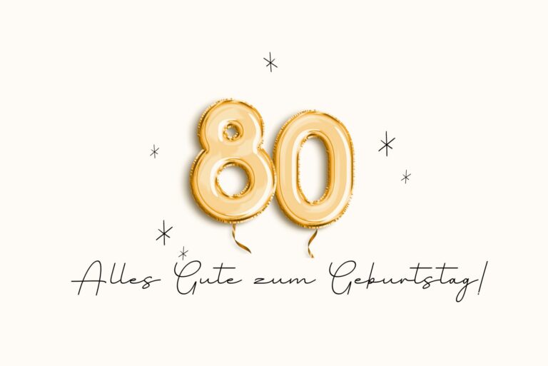 handgeschriebene Karte zum 80. Geburtstag