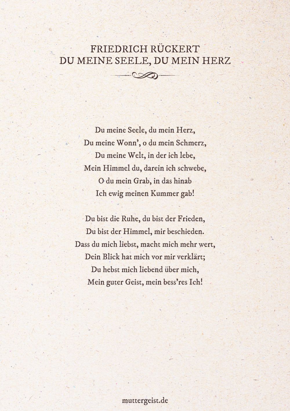 Gedicht von Friedrich Rückert