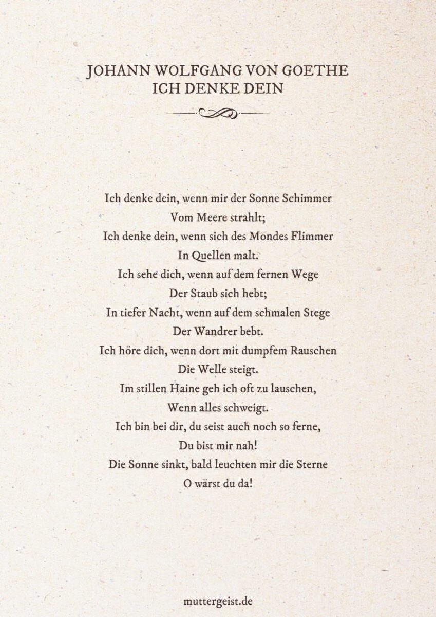Die schönsten Liebesgedichte aller Zeiten kostenlos zum Ausdrucken