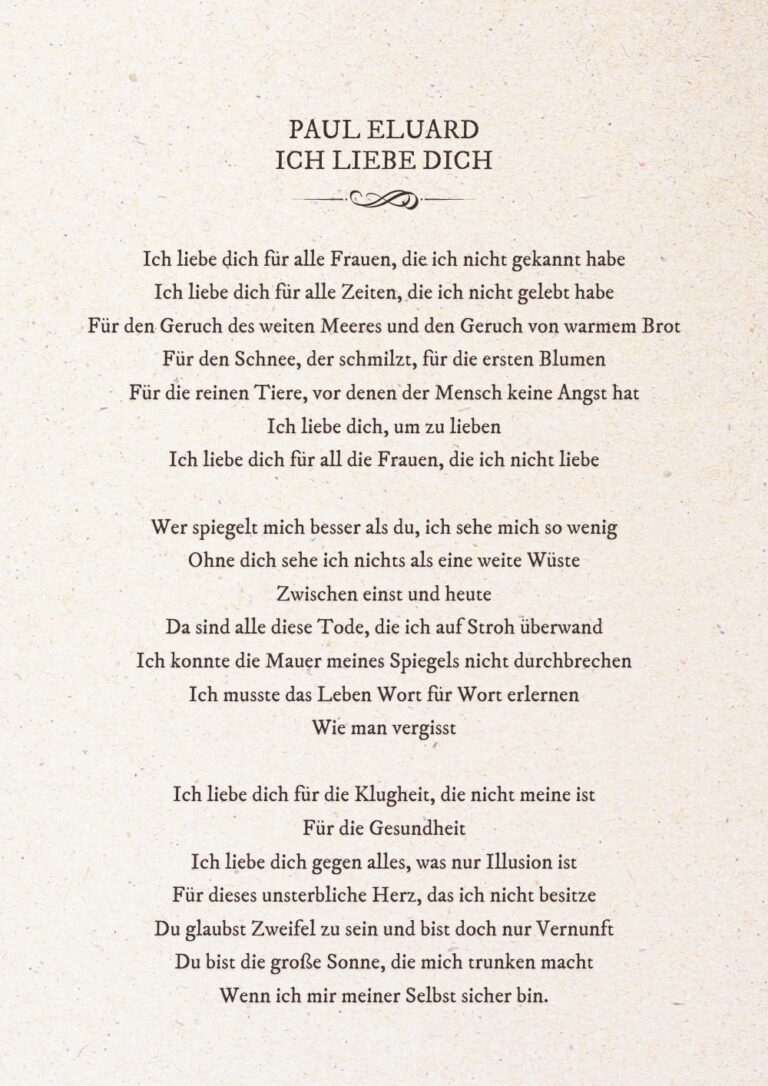 Die schönsten Liebesgedichte aller Zeiten kostenlos zum Ausdrucken