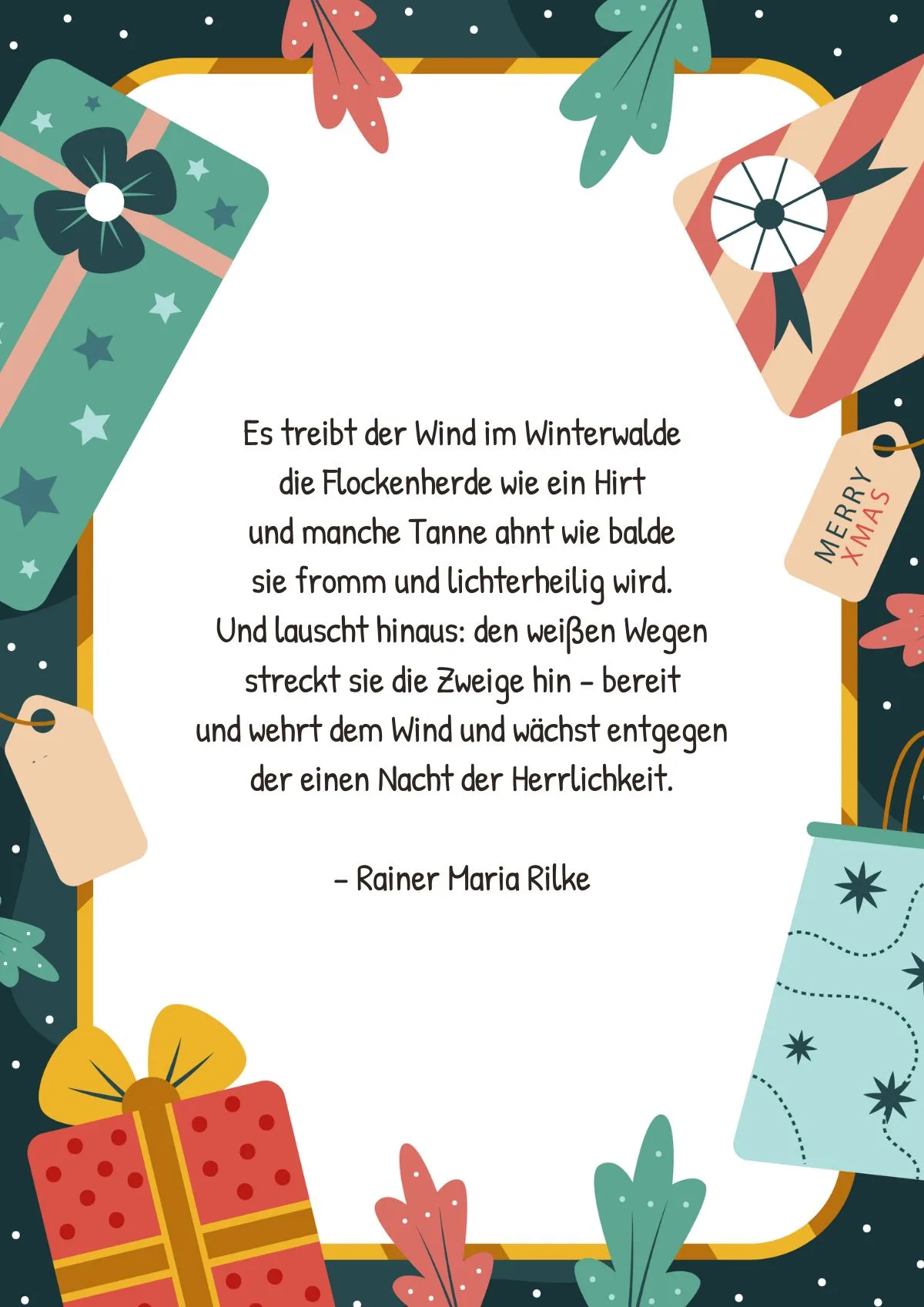 Advent-Gedicht von Rainer Maria Rilke