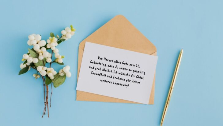Glückwünsche zum 16. Geburtstag – An der Schwelle zum Erwachsensein