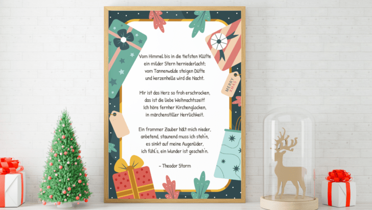 Schöne Weihnachtsgedichte für Kinder zum Ausdrucken und Vortragen  