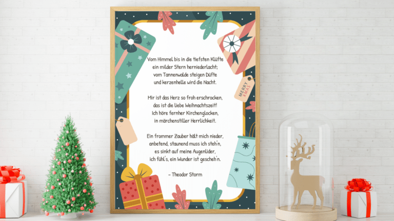 Schöne Weihnachtsgedichte für Kinder zum Ausdrucken und Vortragen  