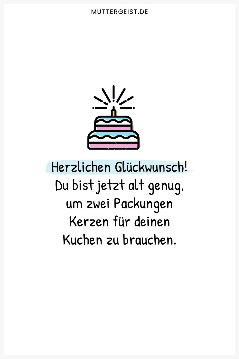 lustiger Wunsch zum 16. Geburtstag