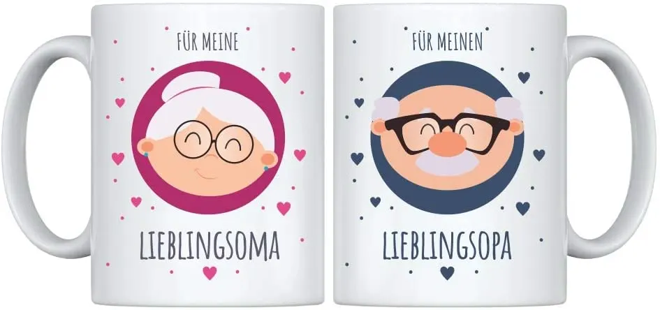 Oma und Opa Kaffeetassen