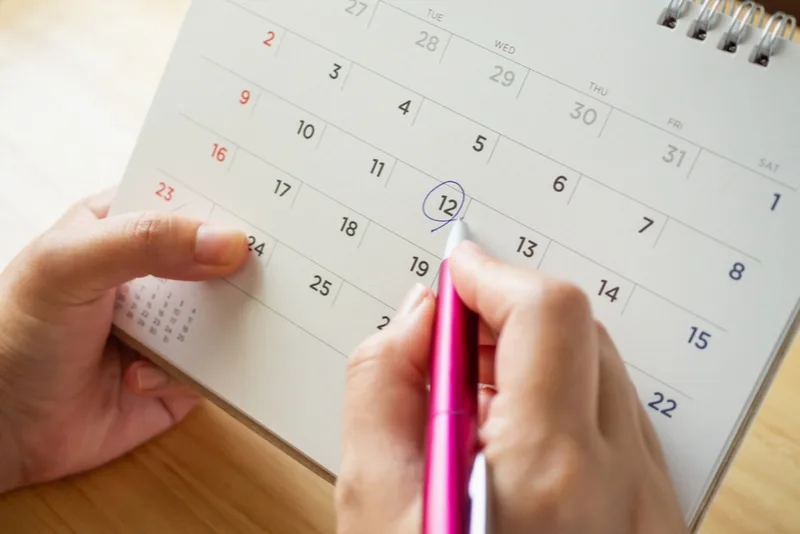 Bestimmung des Eisprungdatums der Frau anhand des Kalenders