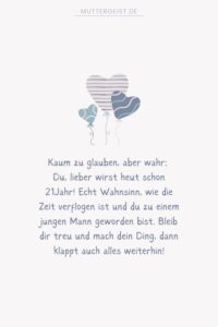 Glückwünsche zum 21. Geburtstag besondere Reime für die Geburtstagskarte