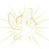 Christentumssymbole des Friedens und der Bestätigung