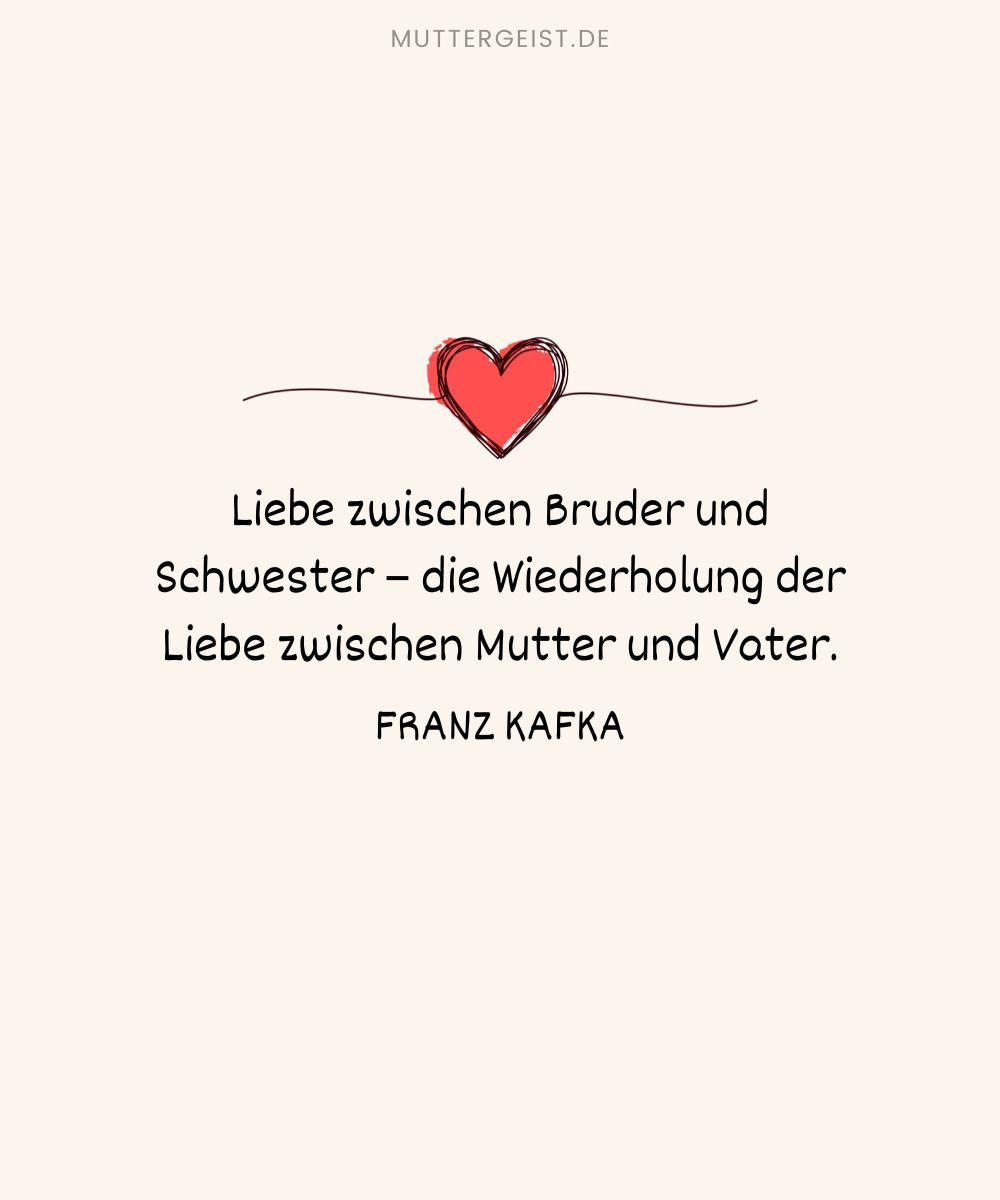 Zitat von Franz Kafka über Bruder und Schwester