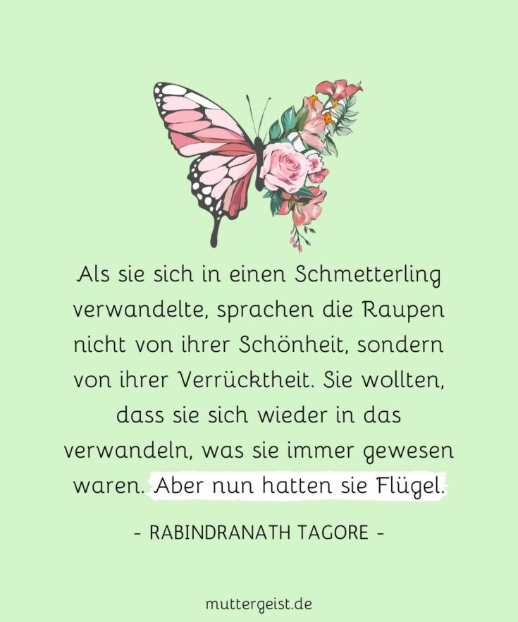 Schmetterlinge Sprüche Transformative Kraft, die Hoffnung schenkt