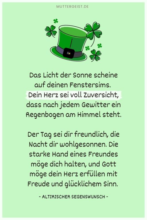 Irischer Segenswunsch Geburtstag Die schönsten Sprüche aus dem Norden