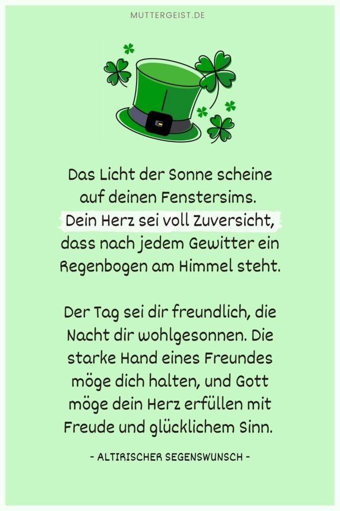 Irischer Segenswunsch Geburtstag Die schönsten Sprüche aus dem Norden