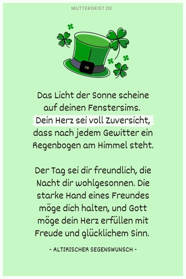Irischer Segenswunsch Geburtstag Die schönsten Sprüche aus dem Norden