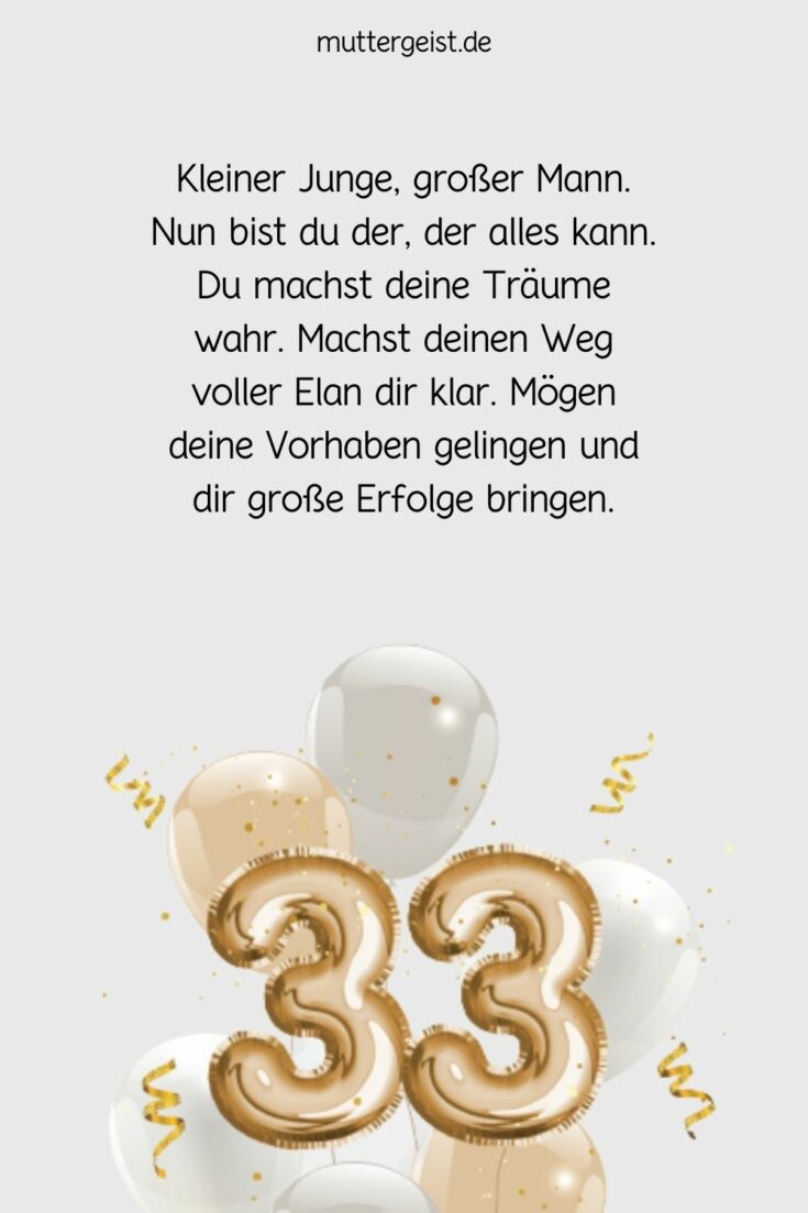 33. Geburtstag Spruch zum besonderen Ehrentag
