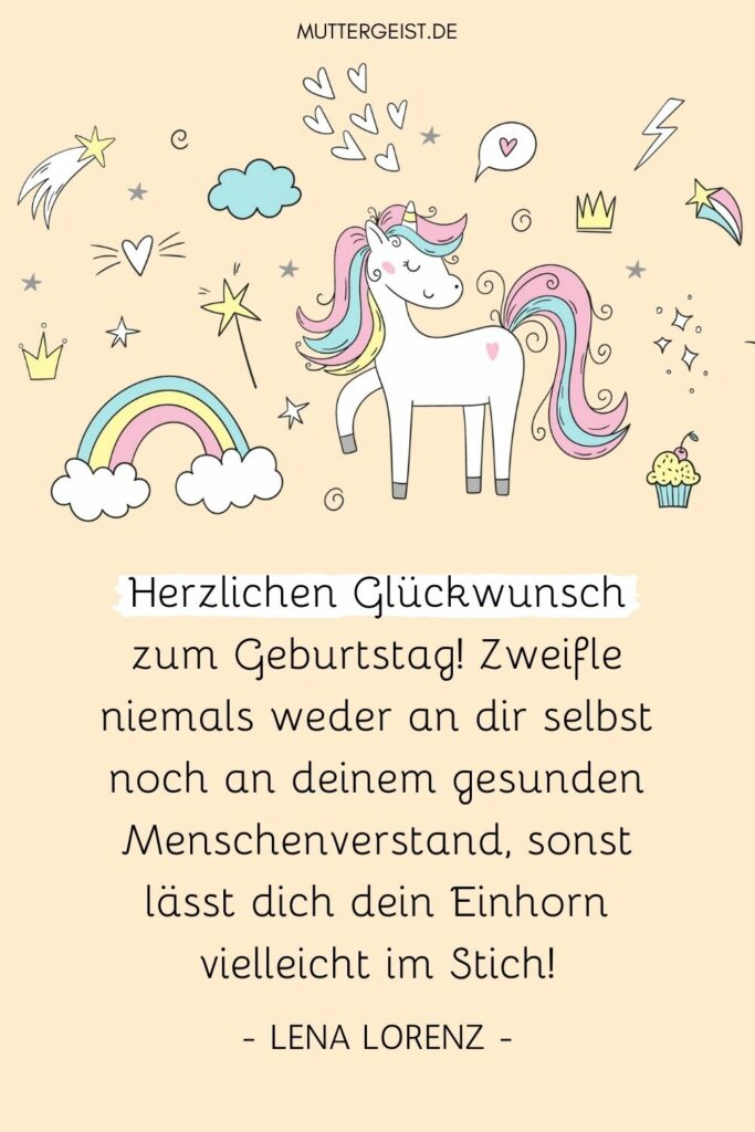 EinhornGeburtstagsgrüße Wunderbare EinhornSprüche für Groß und Klein
