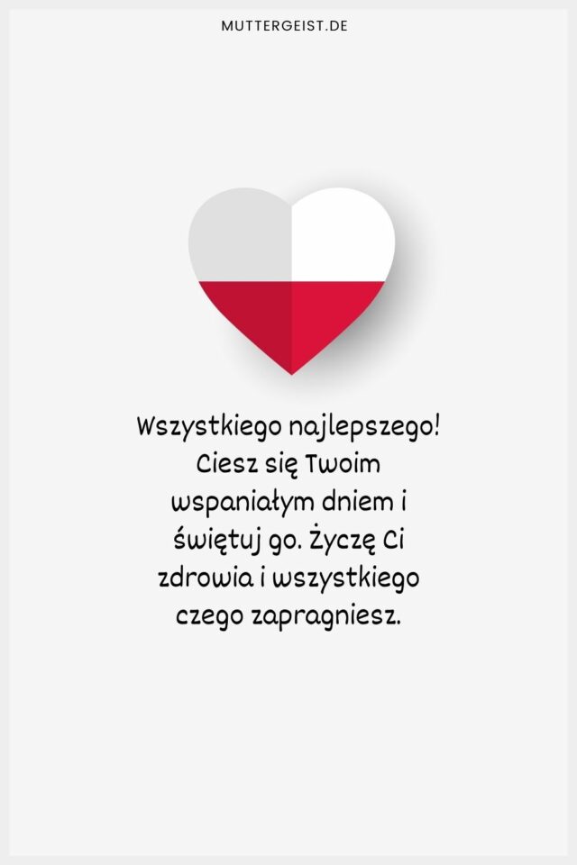 Polnische Geburtstagswünsche Najlepsze życzenia na urodziny