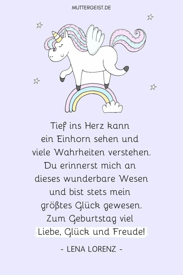 EinhornGeburtstagsgrüße Wunderbare EinhornSprüche für Groß und Klein