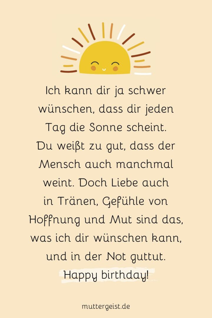Geburtstagswünsche Sonnenschein Muntere Sprüche für ein sonniges Gemüt