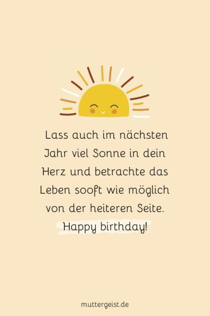 Geburtstagswünsche Sonnenschein Muntere Sprüche für ein sonniges Gemüt