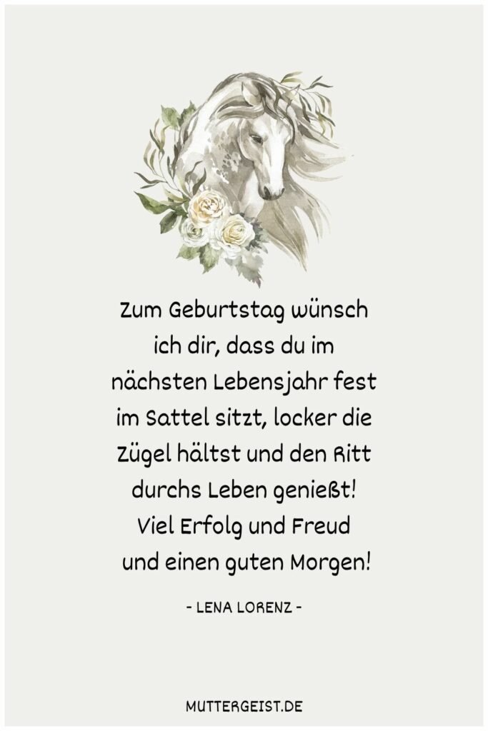 Geburtstagswünsche Pferd Für wahre Pferdefreunde